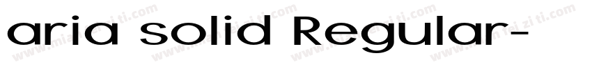 aria solid Regular字体转换